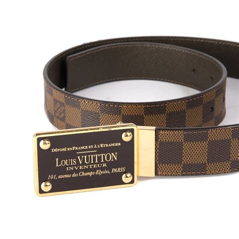 louis vuitton damier ebene inventeur belt|louis vuitton mini 25mm belt.